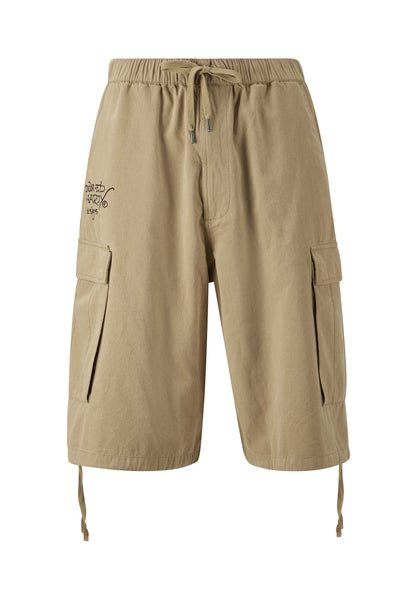 Mens Dragon Crawl Woven Cargo Shorts - Beige