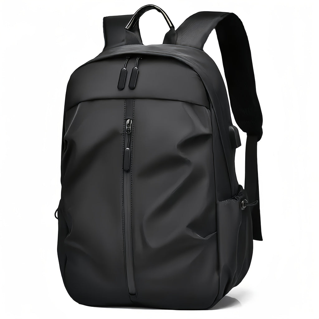 Men's fashionable solid color backpack - lightweight and durable, suitable for sports, travel, and commuting, with laptop compartment