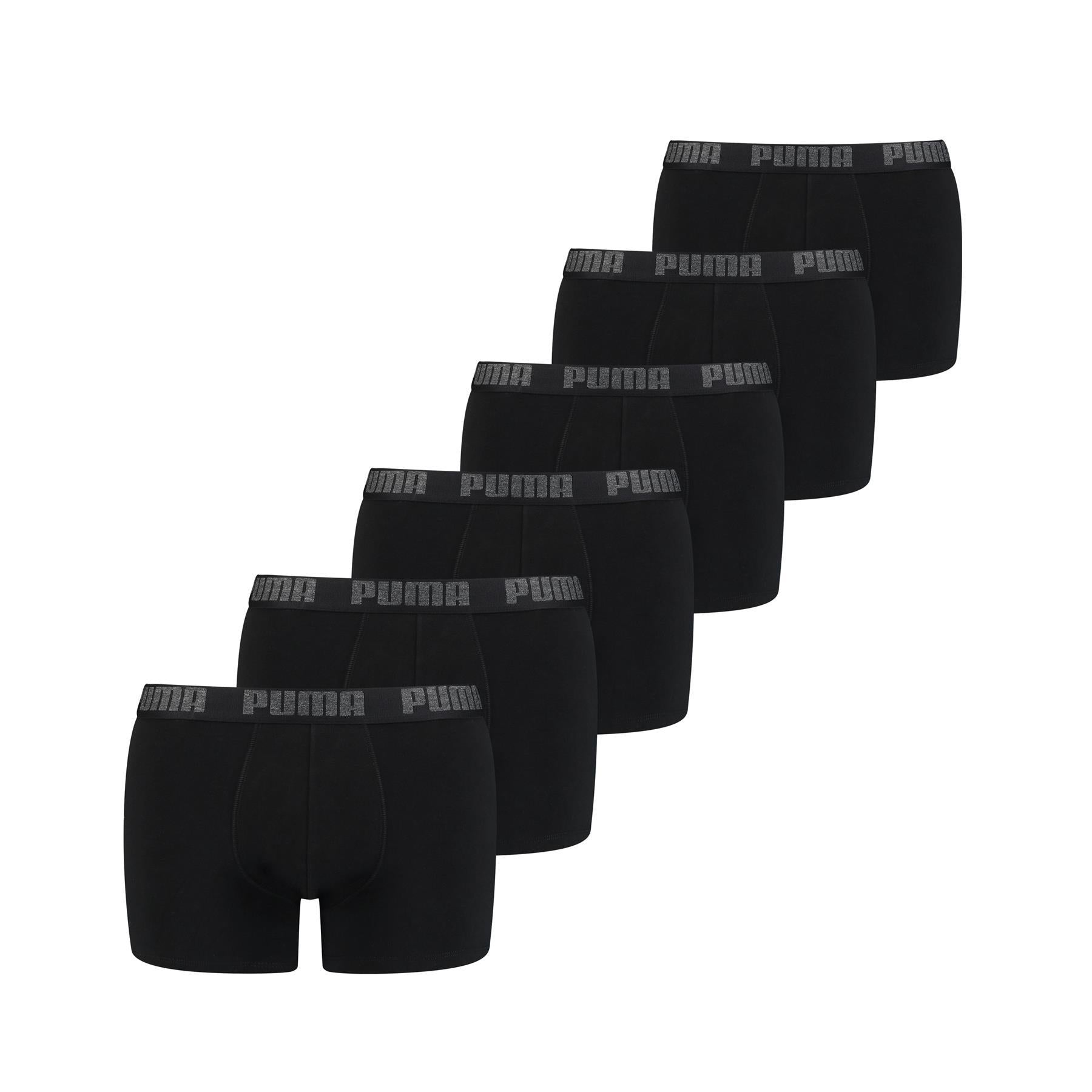 PUMA Men's Basic Boxer Shorts Ecom in Pack of 6  in S to XXL