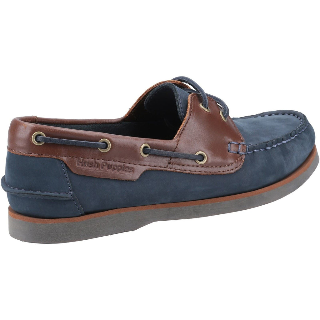 Hush Puppies Hattie Laces Ladies Shoes in Navy/Tan