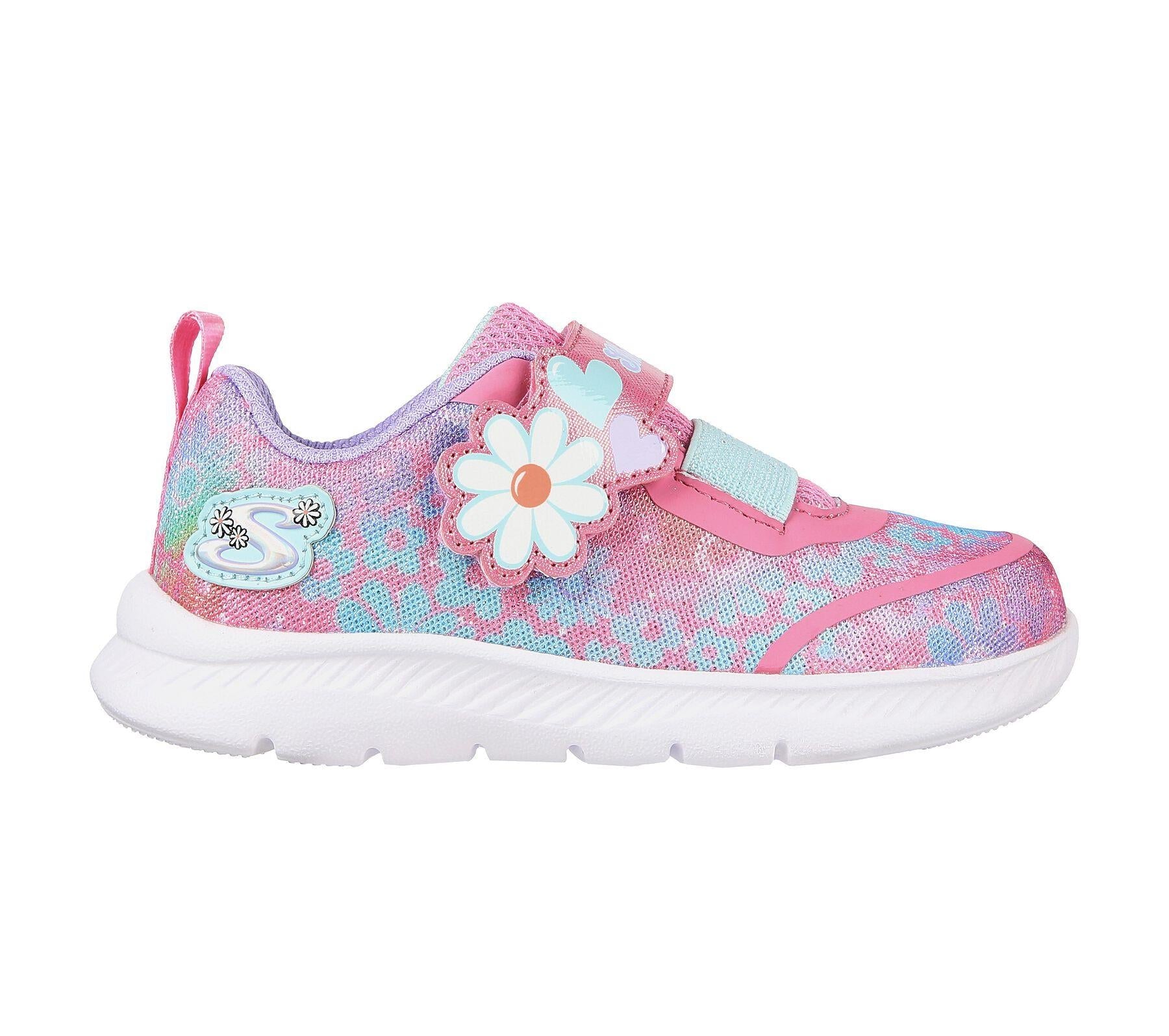 Skechers (GAR302717N) Childrens Sports Comfy Flex 2.0 Dancing Daisys Shoes in UK 4 to 11