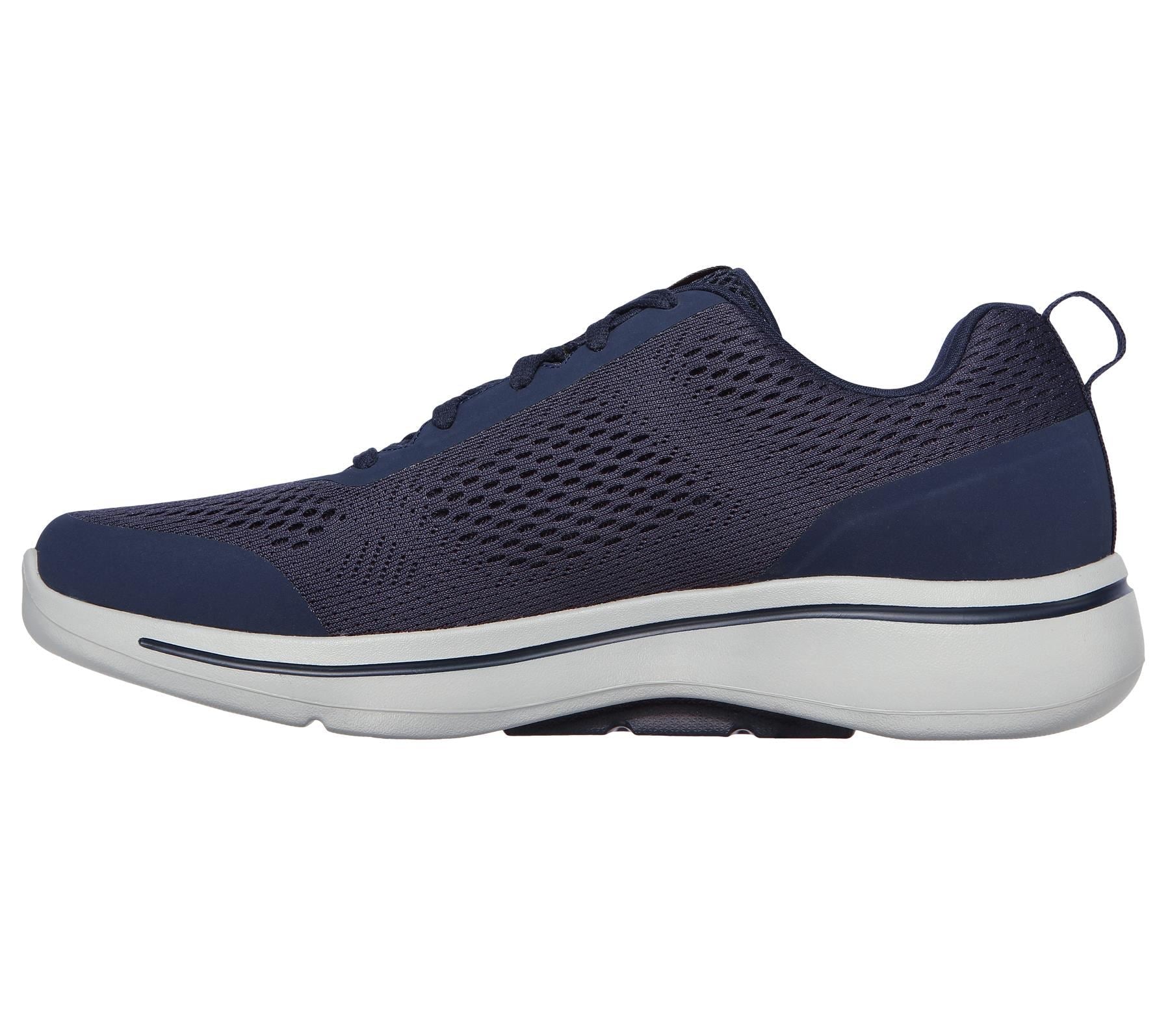 Skechers Men's GOwalk Arch Fit - Idyllic Sneaker Shoes in Navy/Gold in Size UK7 to UK15
