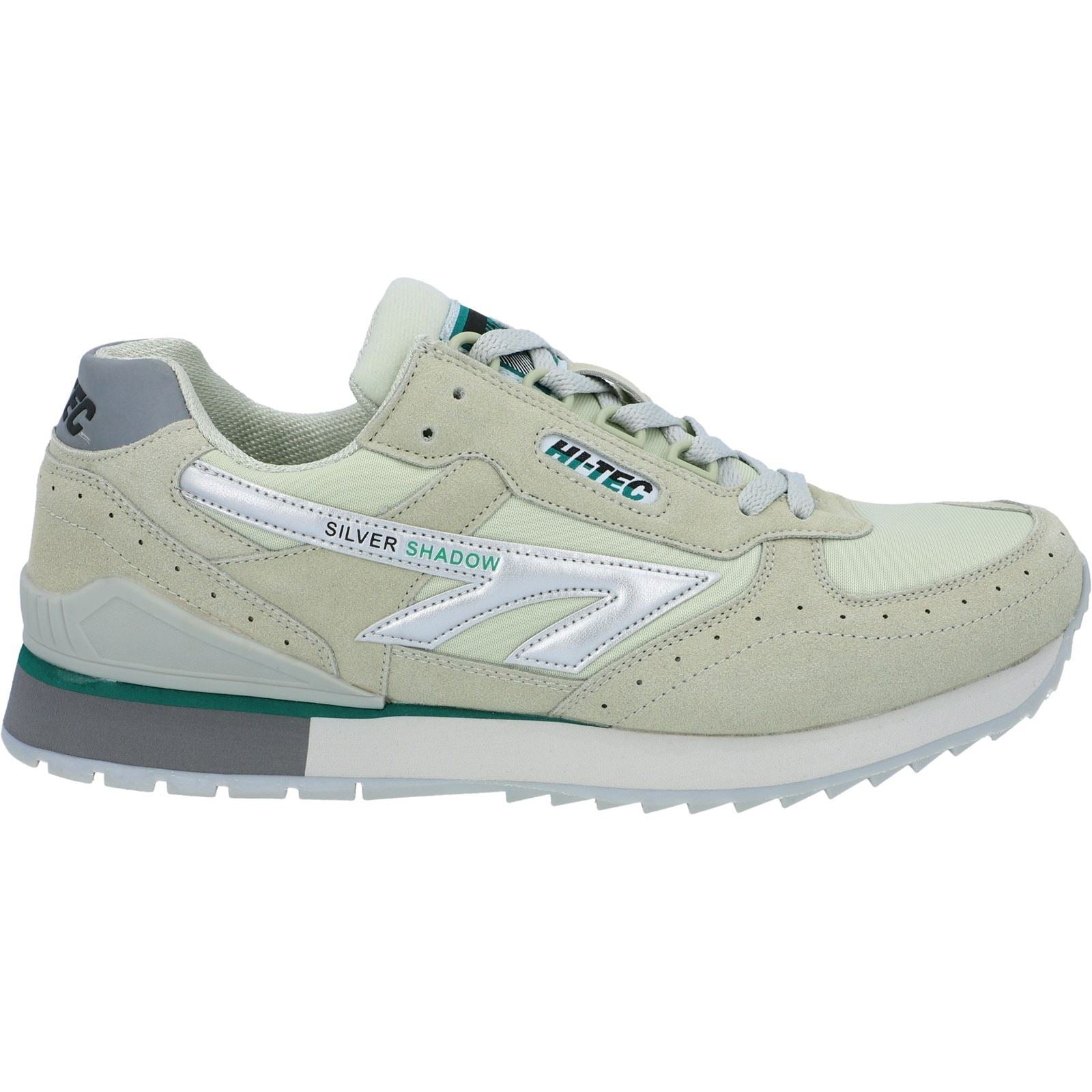 Hi-Tec Men's Silver Shadow OG Trainer in Silver/Grey/Green 7 to 13
