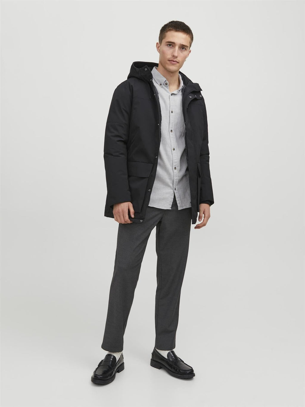 Jack & Jones Long Sleeves Shirt For Men (JJECLASSIC MELANGE) in 4 Colours, L-XL