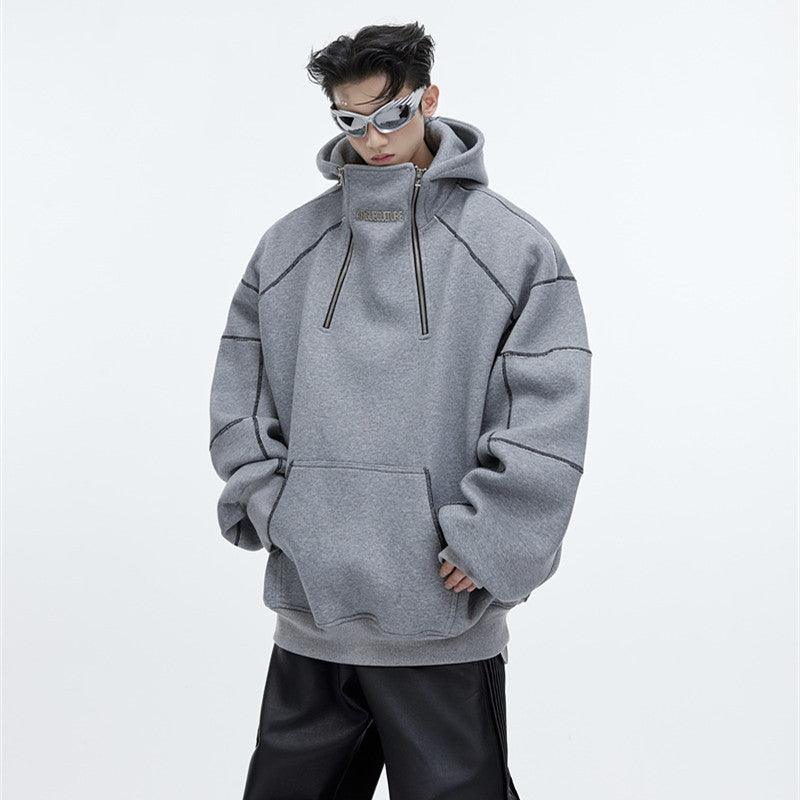 Three Dimensional Fleece Pullover Hoodie