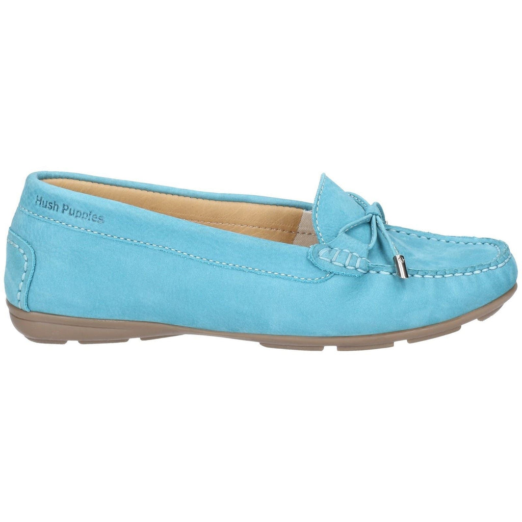 Hush Puppies Maggie Slip On Toggle Ladies Shoes in Sky Blue