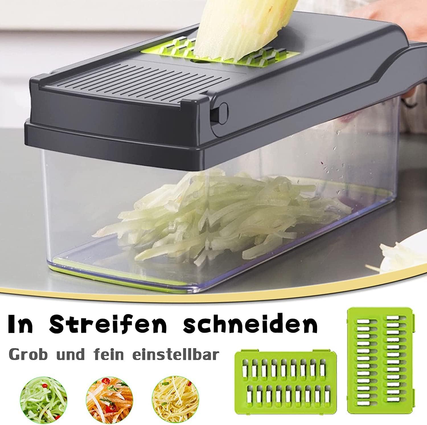 Vegetable Chopper, 12-in-1 Mandoline Slicer with Container, OLIYA