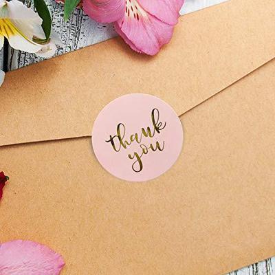 500pcs/roll Gold Foil Thank You Stickers, Business Stickers