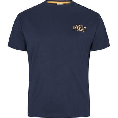 North 56* Men's Premium Cotton Printed Tee Shirt (21349) 2XL-8XL in Navy