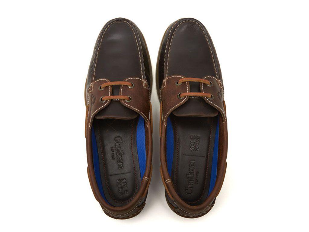 Chatham Mens Leather Bermuda II G2 Walnut/Seahorse Boat Shoes