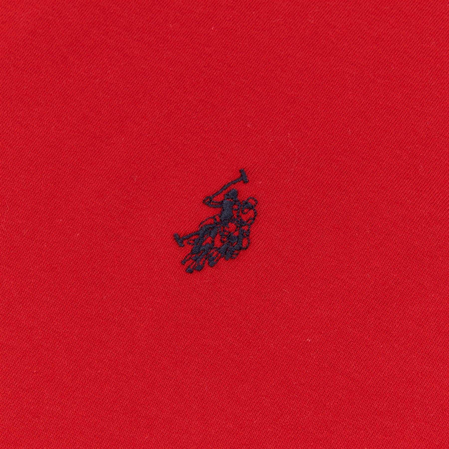 Men U.S. Polo Assn. Uspa Pure Cotton Plain T-Shirt With Small Logo