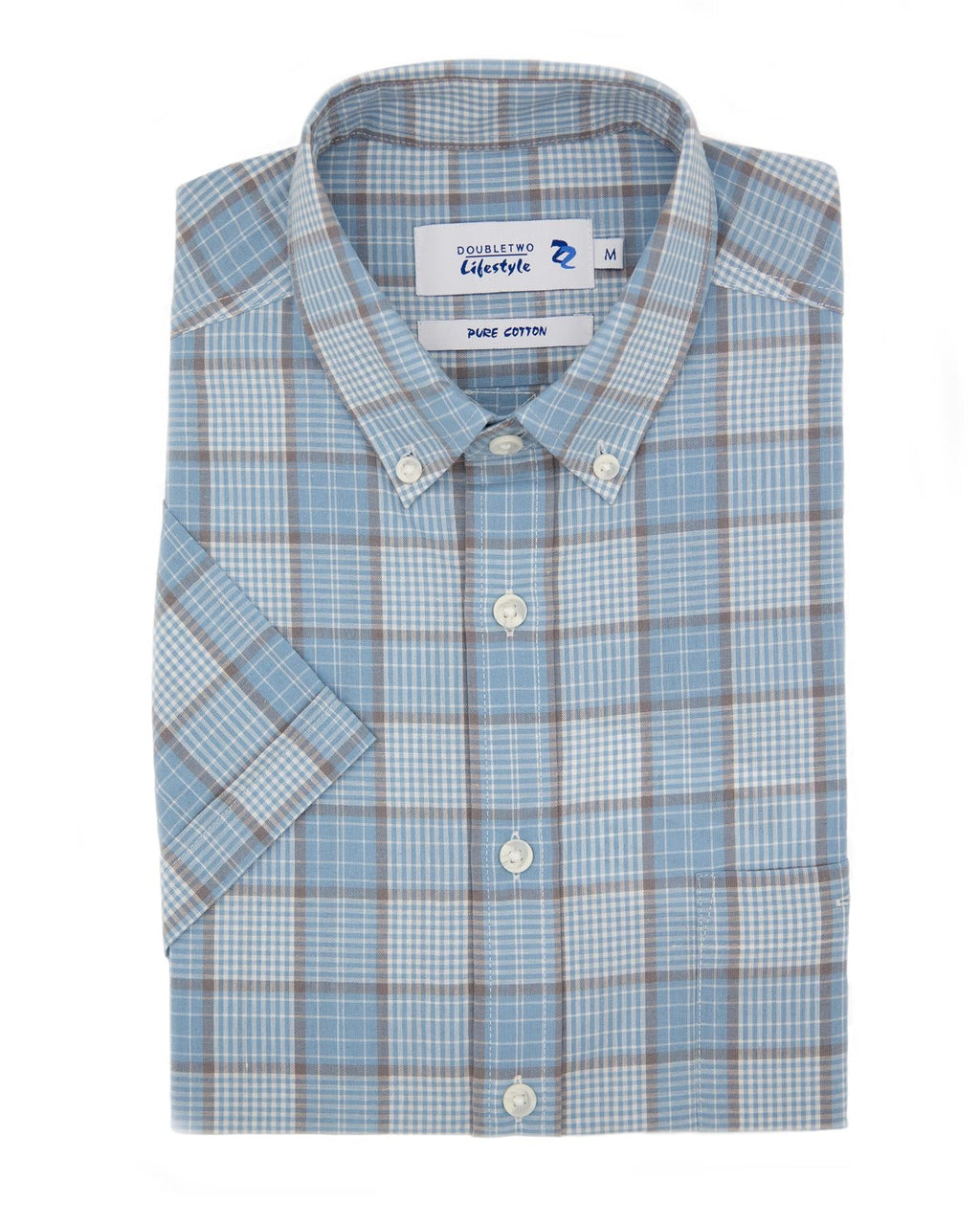 Double Two Duplin Check Casual Shirt For Men's (DTLS1137) in Sizes M-5XL, 2 Colours