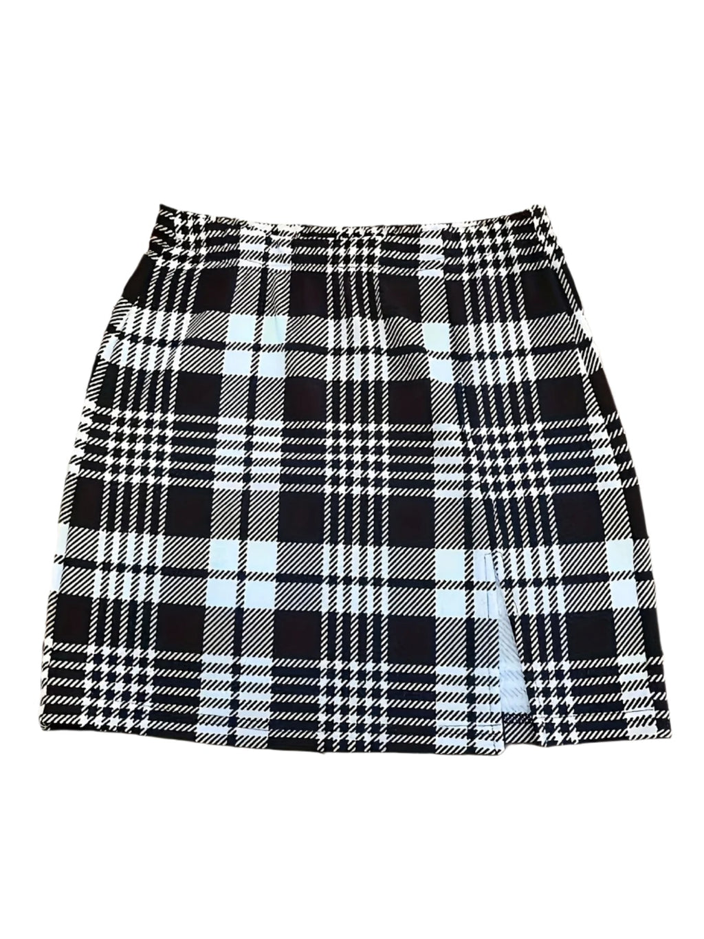 Women's fashion plaid short skirt two-piece set