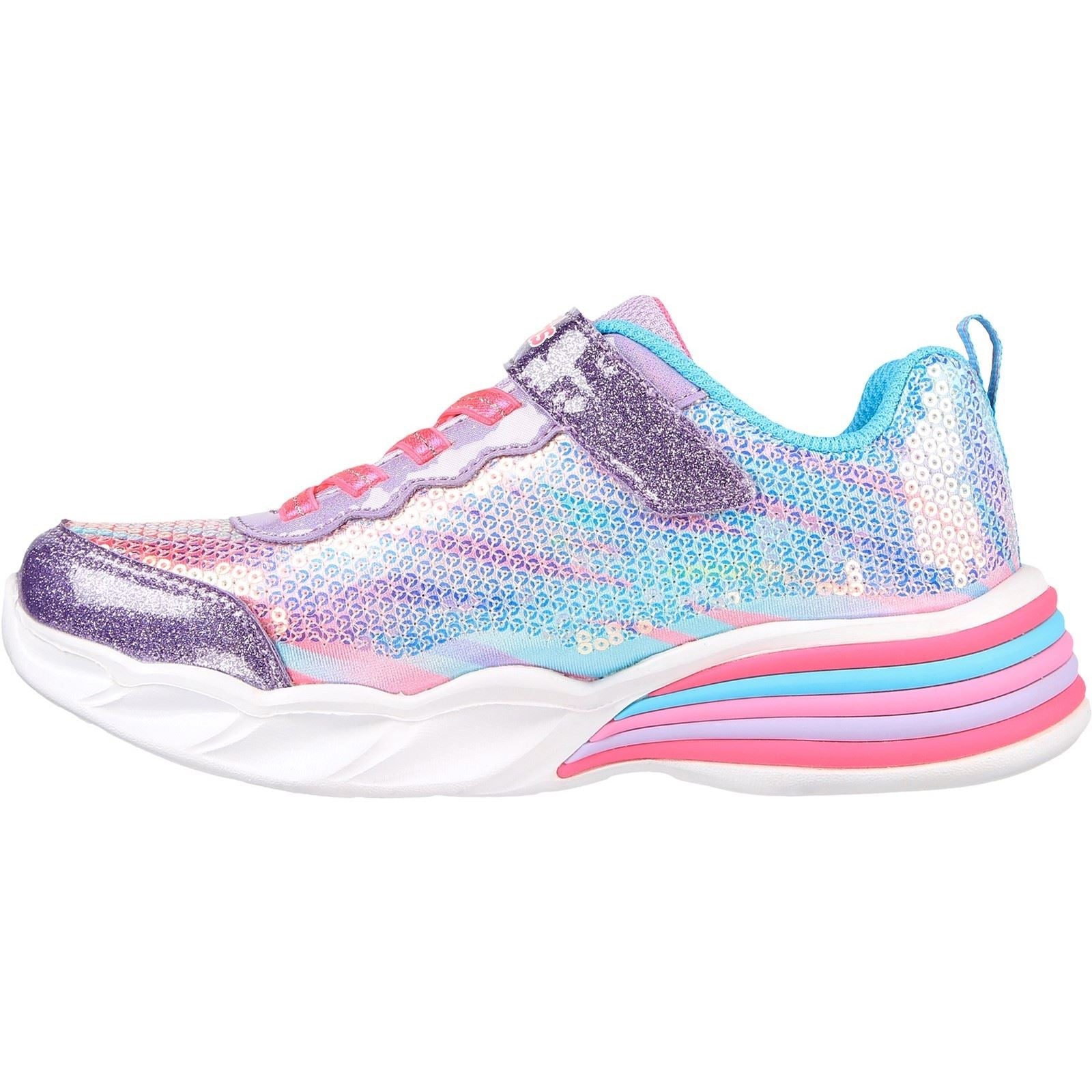 Skechers (GAR302313L) Childrens Sports Sweetheart Lights Lets Shine Shoes in UK 1.5 to 13.5