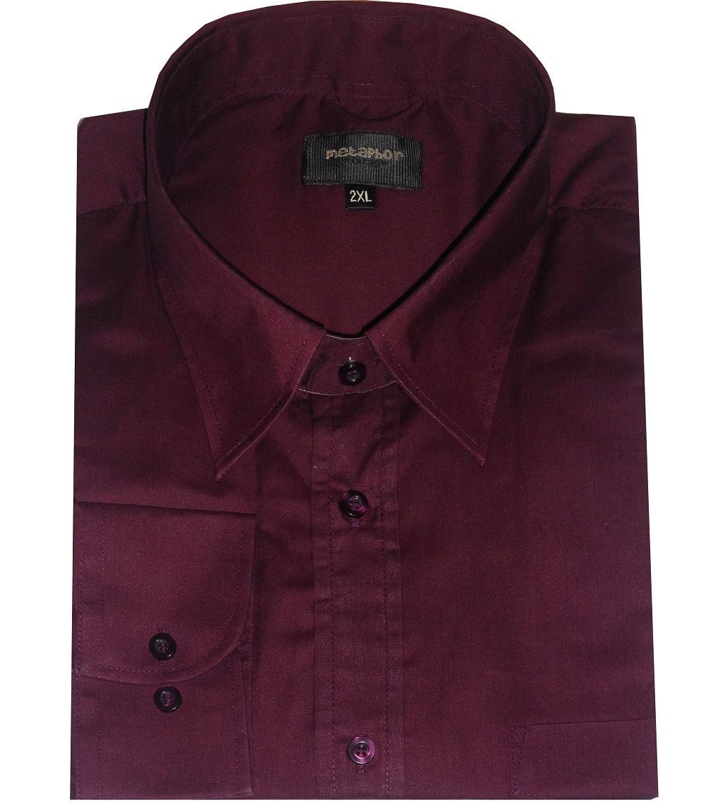 Metaphor Poly Cotton Long Sleeved Plain Shirts (15500) 2XL-8XL, 5 Colours