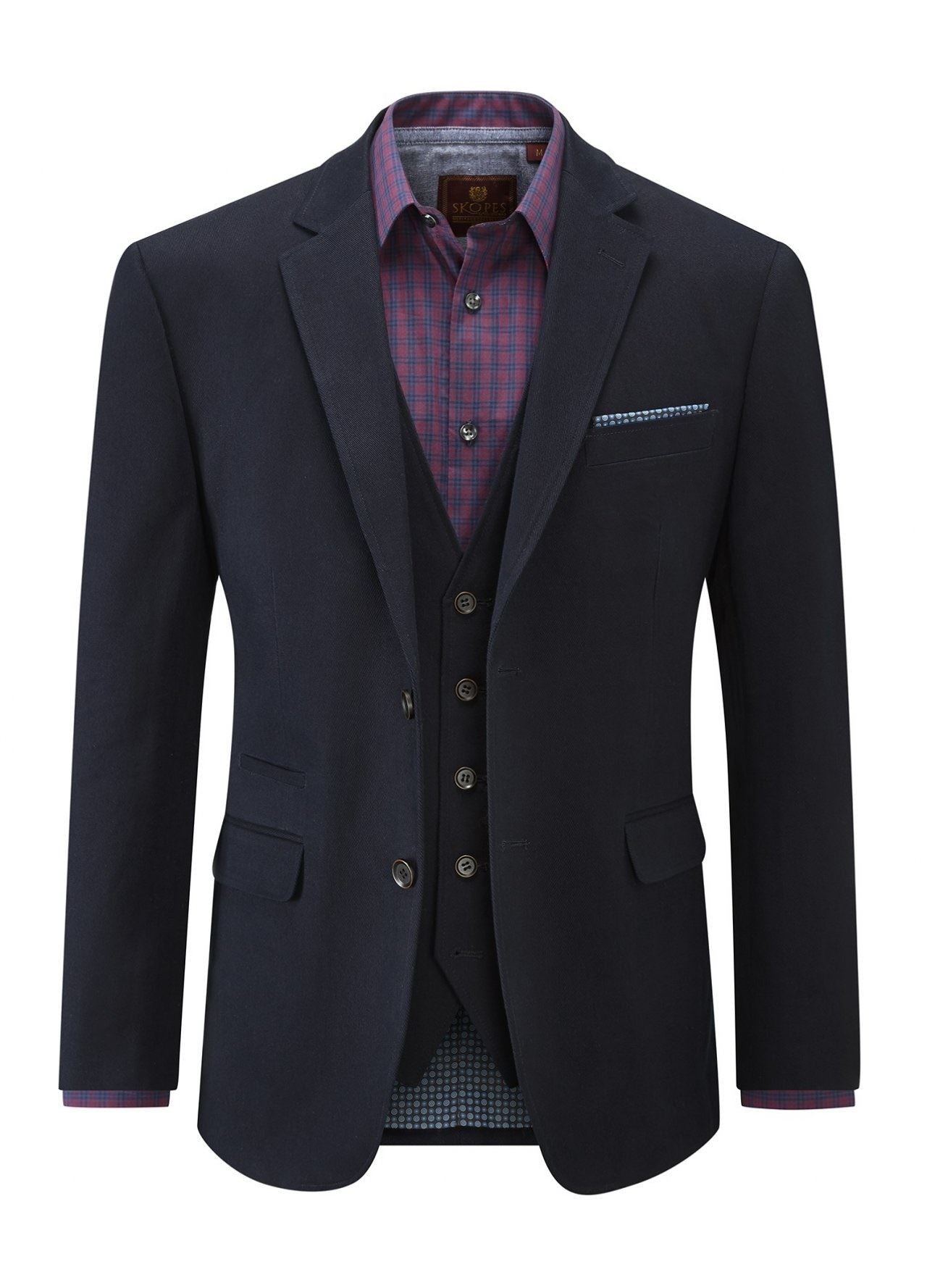 Skopes Tailored Fit Heritage Collection Sports Jacket (Berwick) in Navy 42 - 62