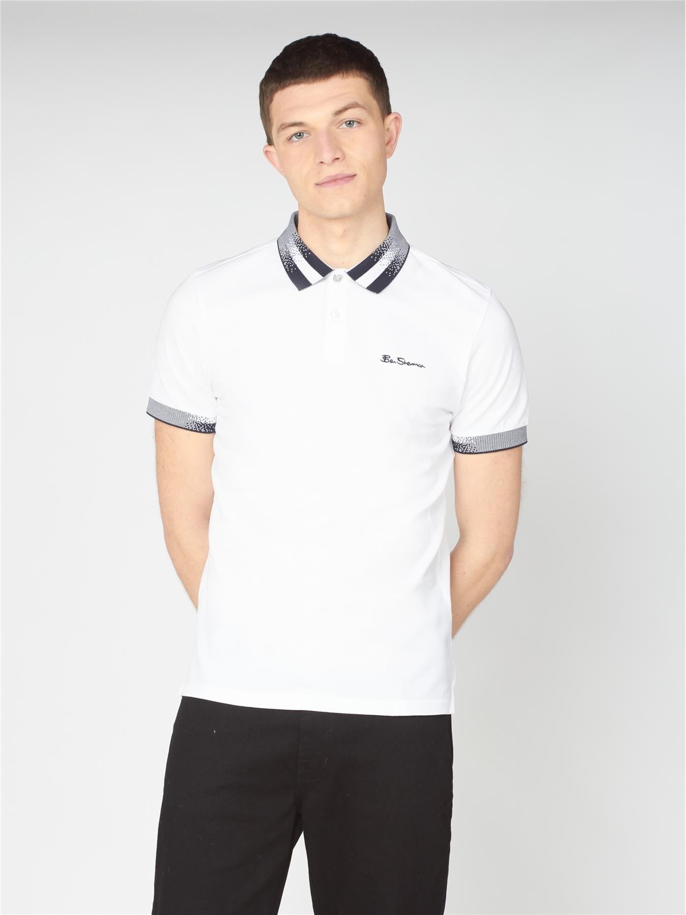 Ben Sherman Men's Regular Fit Collar Interest Organic Cotton Polo Shirt (0063364) M-XXL