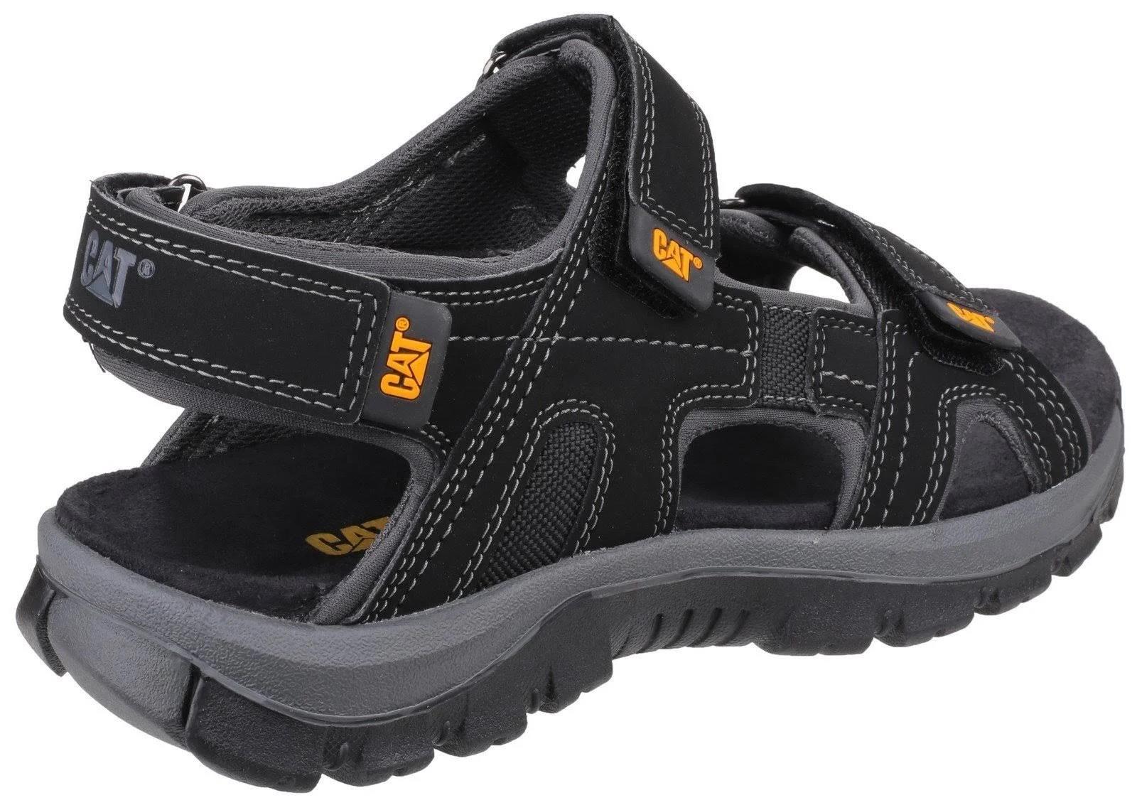 CAT Mens Wide Fit Giles Rugged And Durable Sandals in Black