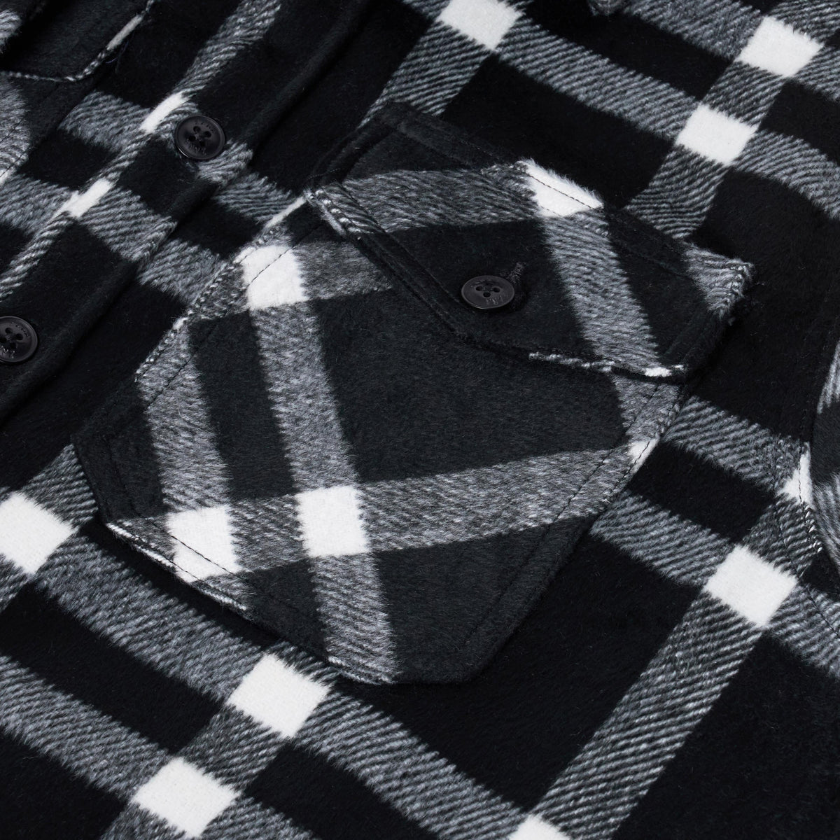 Ex-Chain Store Men's Brushed Cotton Check Overshirt | Long Sleeve Regular Fit | S-2XL