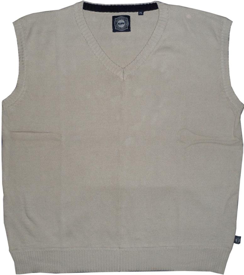 KAM Premium Cotton Sleeve Less V Neck Jumper/Tank Top
