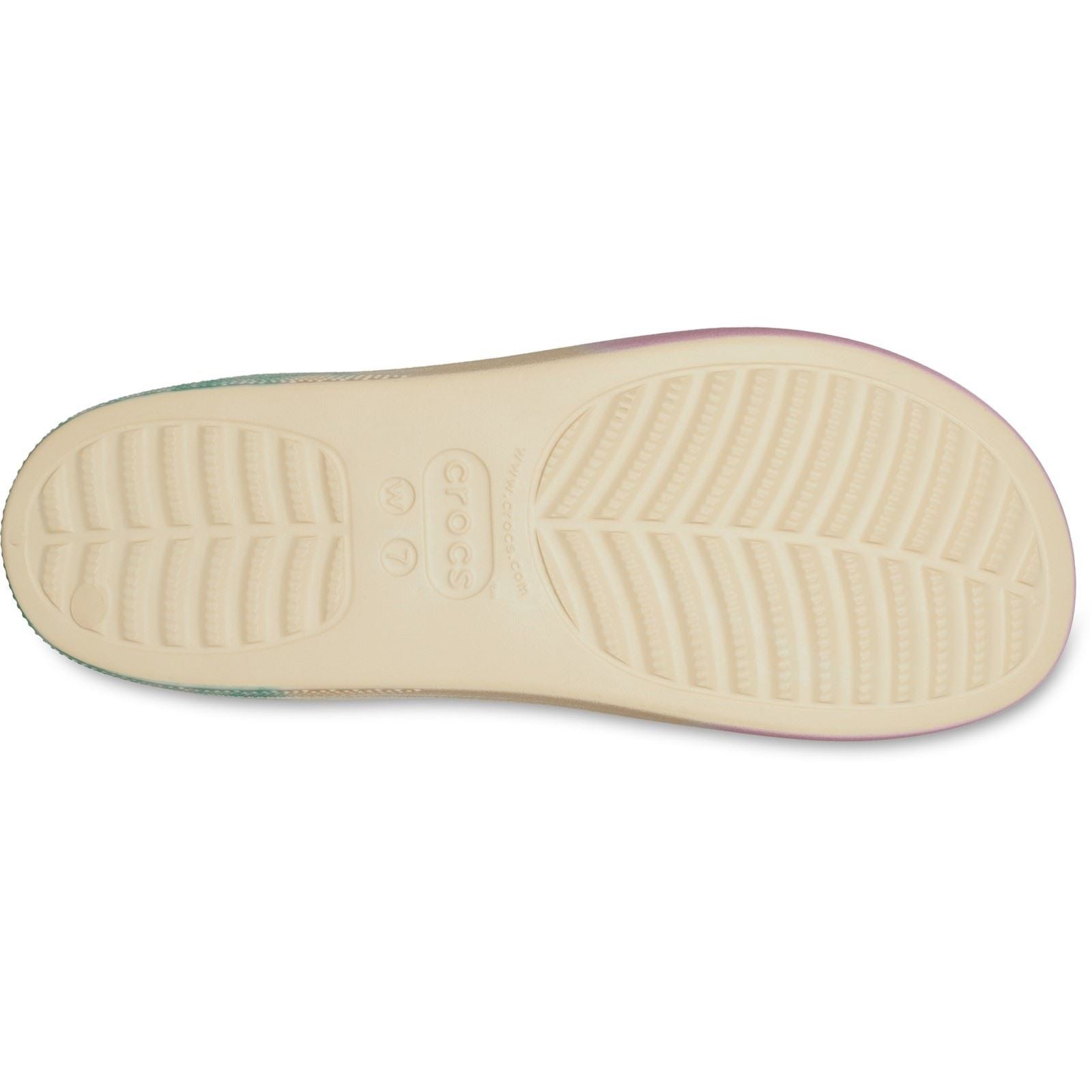 Crocs Women's Classic Platform Ombre Slide in Vanilla/Multi 4 to 8