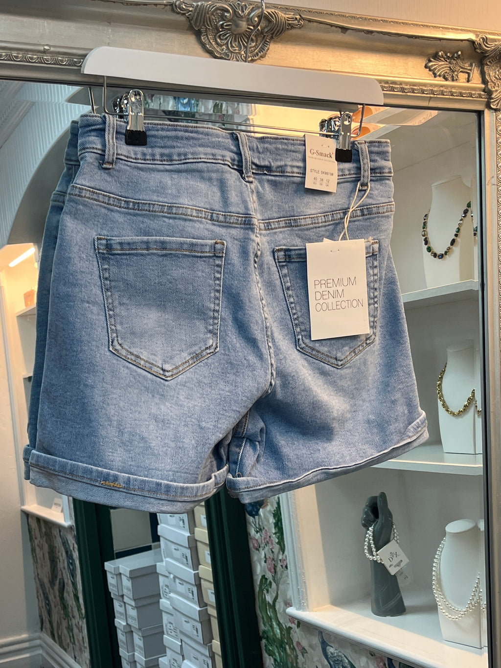 G-Smack Pearl Detail Denim Shorts – Women’s Summer Denim