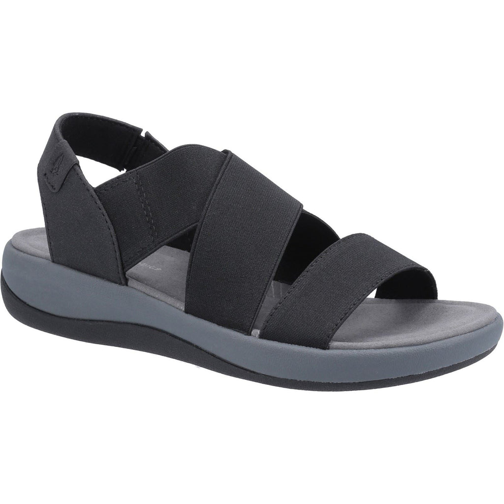 Hush Puppies Sophia Elastic Cross Strap Ladies in Black