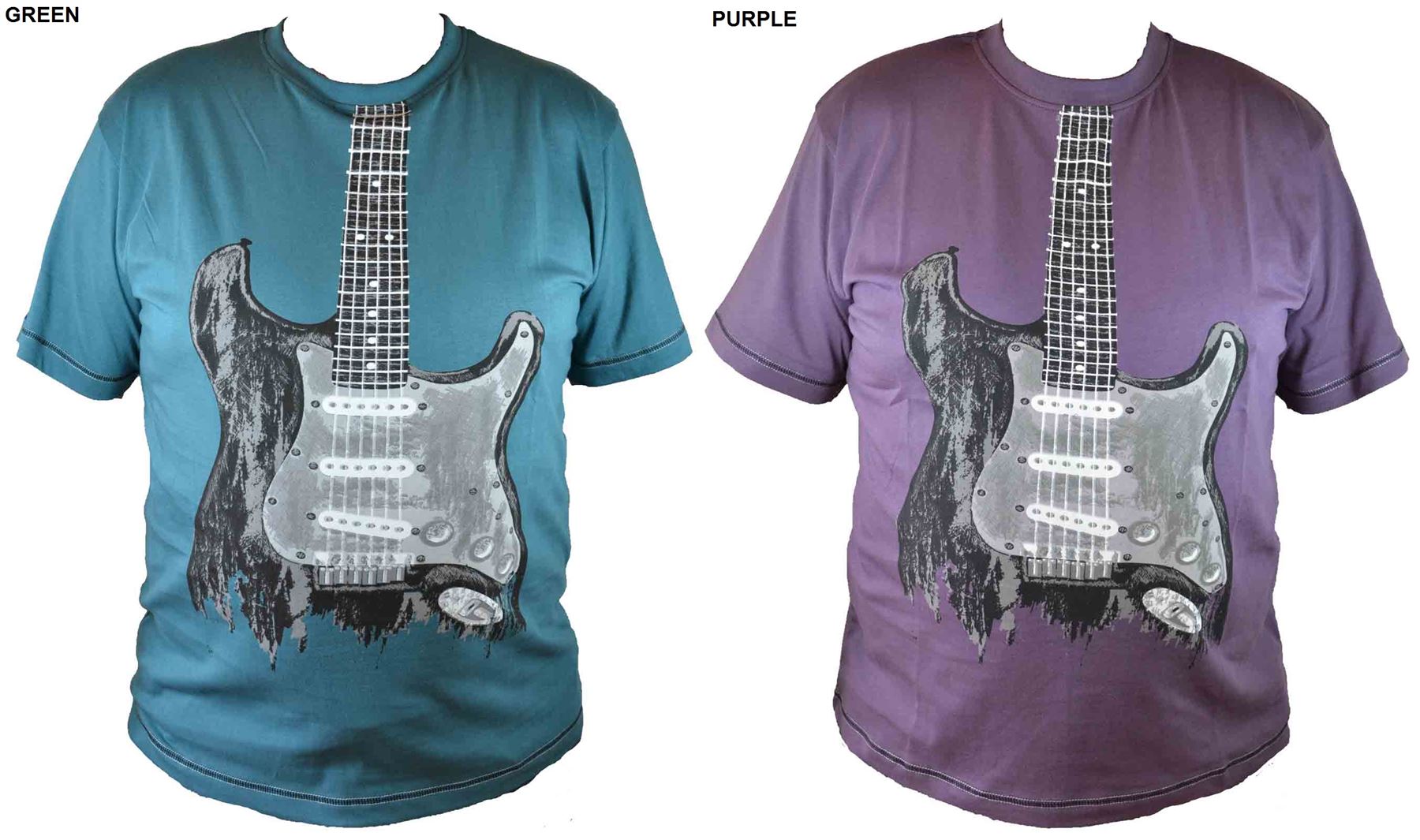 Metaphor Printed Tee Shirt "Guitar Print" in Size 2xl to 8xl