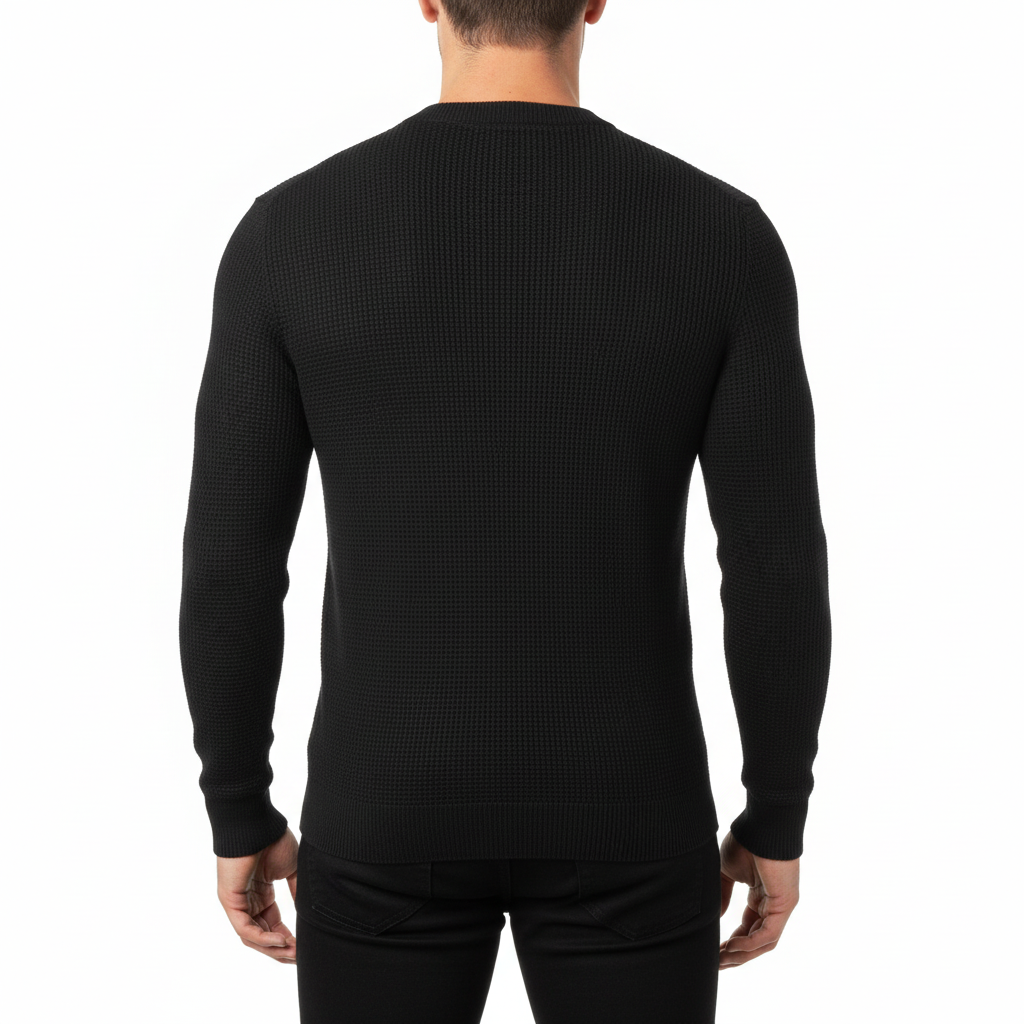 Jasper Conran Debenhams Men's Basketweave Cotton Jumper | Crew Neck Regular Fit | S-3XL
