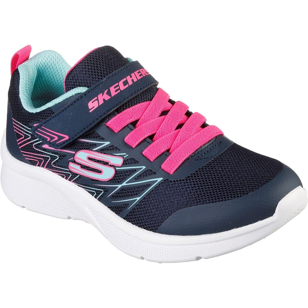 Skechers (GAR302468L) Childrens Sports Microspec Bold Delight Shoes in UK 1.5 to 13.5