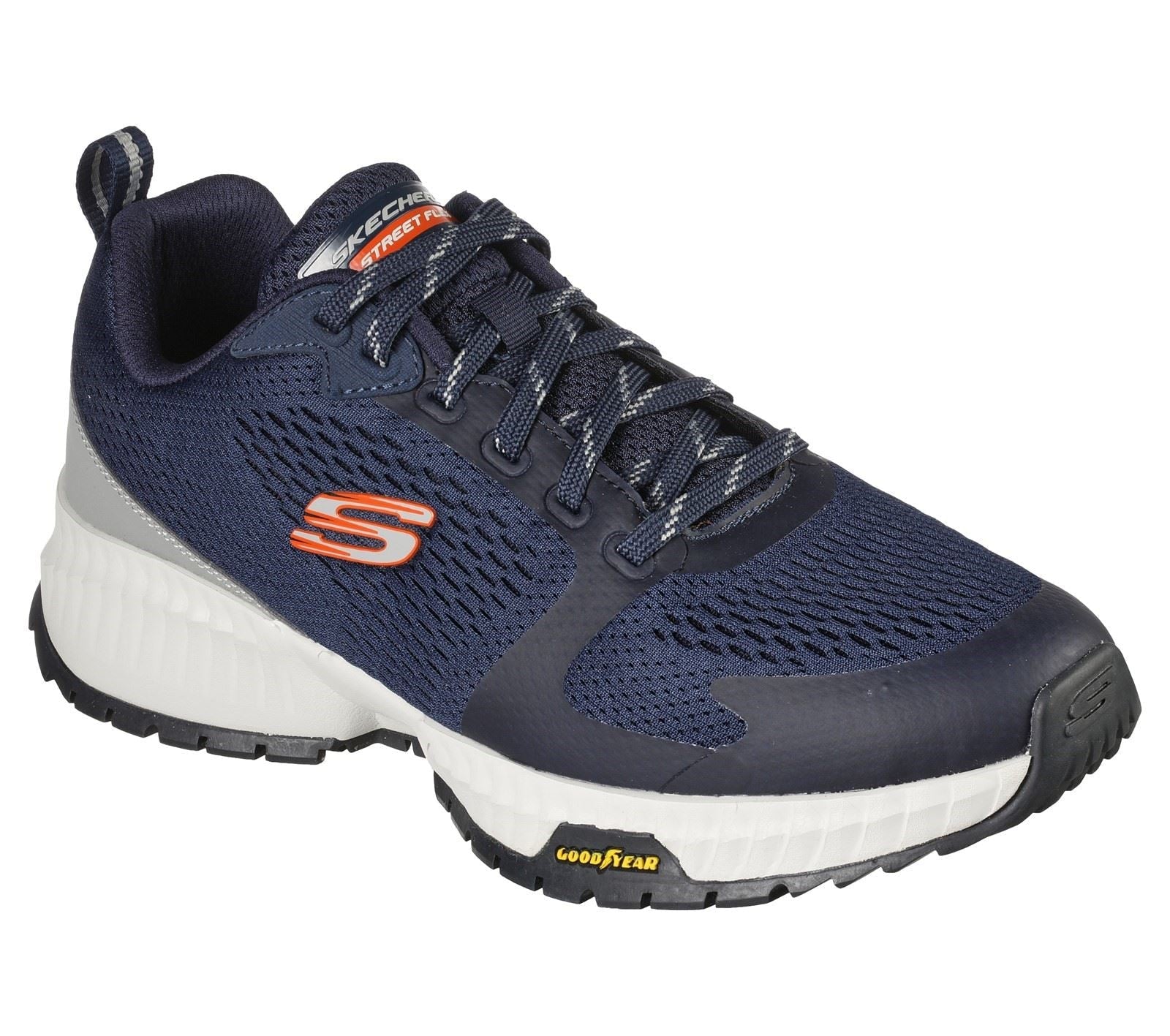Skechers Skechers Street Flex Eliminator Sports Shoes Mens Sports in  Navy/Orange