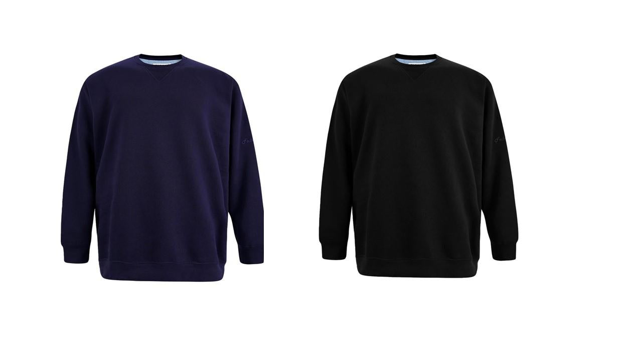 Fabrik Crew Neck Fleece Sweatshirt For Men (2407) in 2 Colours, 2XL-8XL