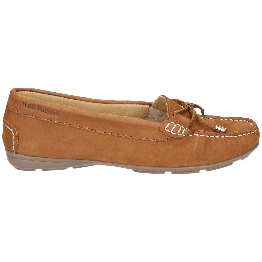 Hush Puppies Maggie Slip On Toggle Ladies Shoes in Tan