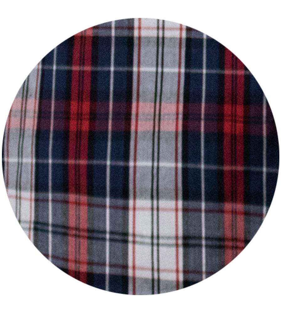 D555 SHIELDS Check Short Sleeve Shirt With Pocket For Men in Red, 2XL-6XL