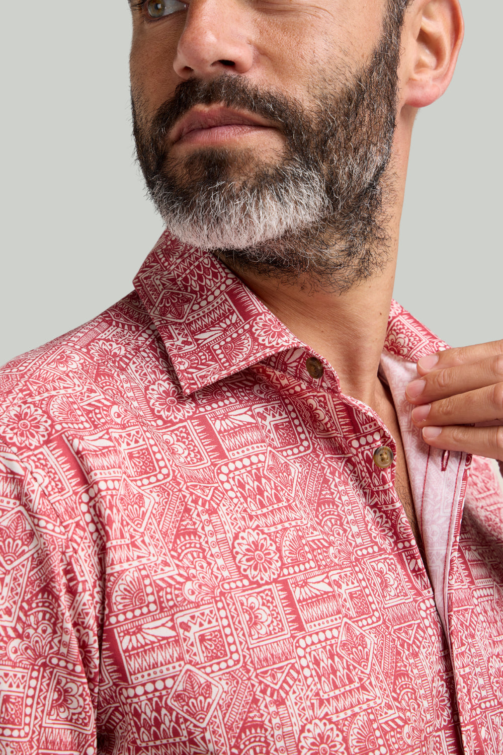 Double TWO Aztec Print Short Sleeve Shirt For Men in 2 Colours, M-5XL