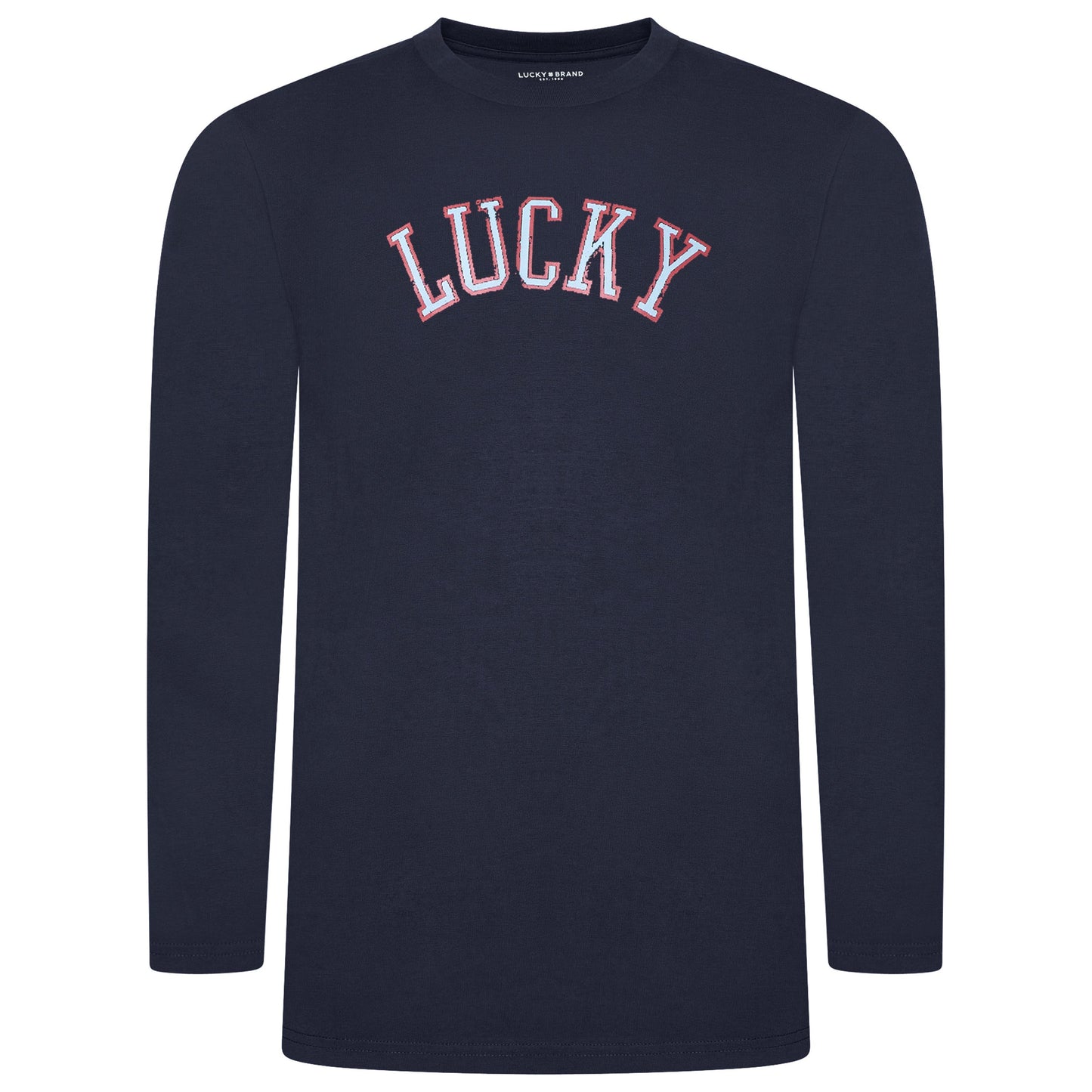 Lucky Brand Mens Pyjama Set Crew Neck Flannel Pants Cotton Lounge Sleepwear - QHA UK