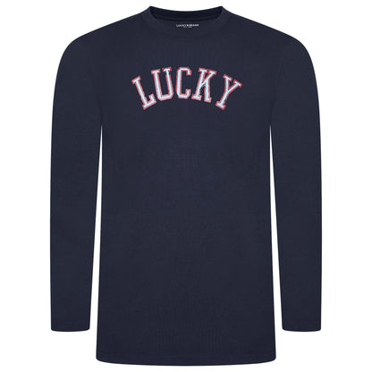 Lucky Brand Mens Pyjama Set Crew Neck Flannel Pants Cotton Lounge Sleepwear - QHA UK