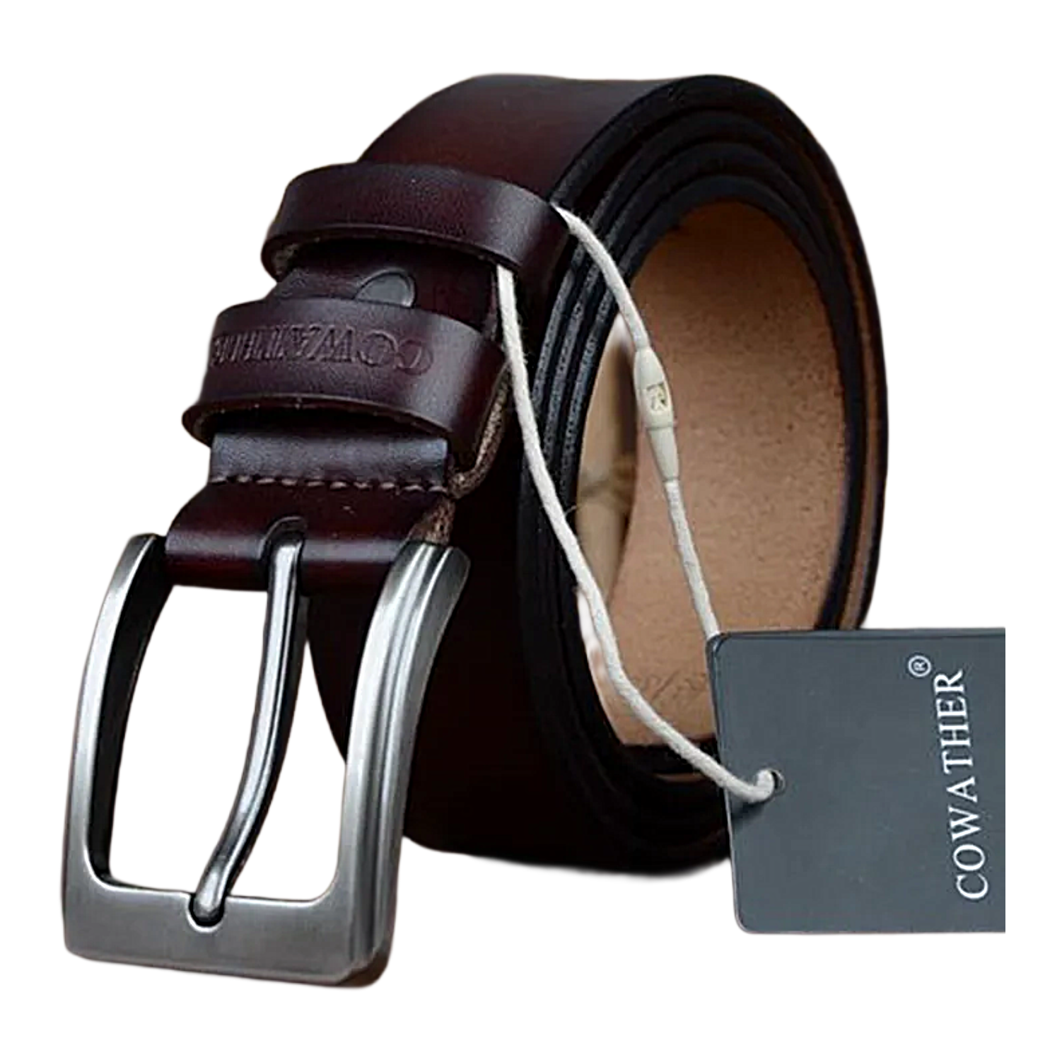 Mens Genuine Cowhide Leather Belt Vintage Pin Buckle 100–150cm XF001