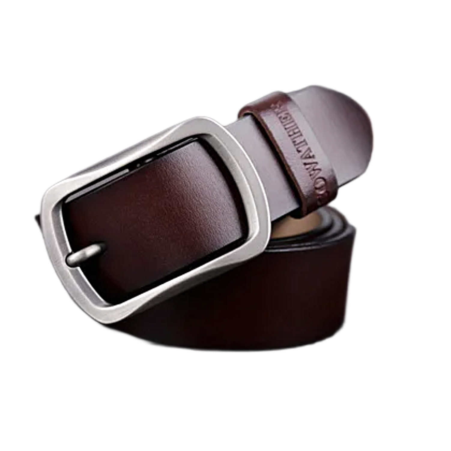 Mens Genuine Cowhide Leather Belt Vintage Pin Buckle 100–150cm XF001