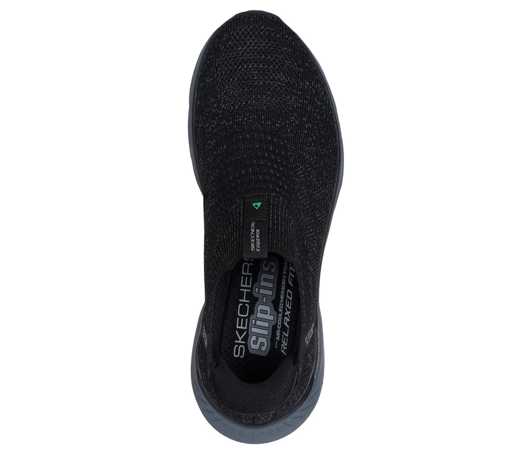 Skechers Slip On Sneaker Shoe For Men Edgeride Commissioner Slip-ins in Black/Charcoal, 5.5-13