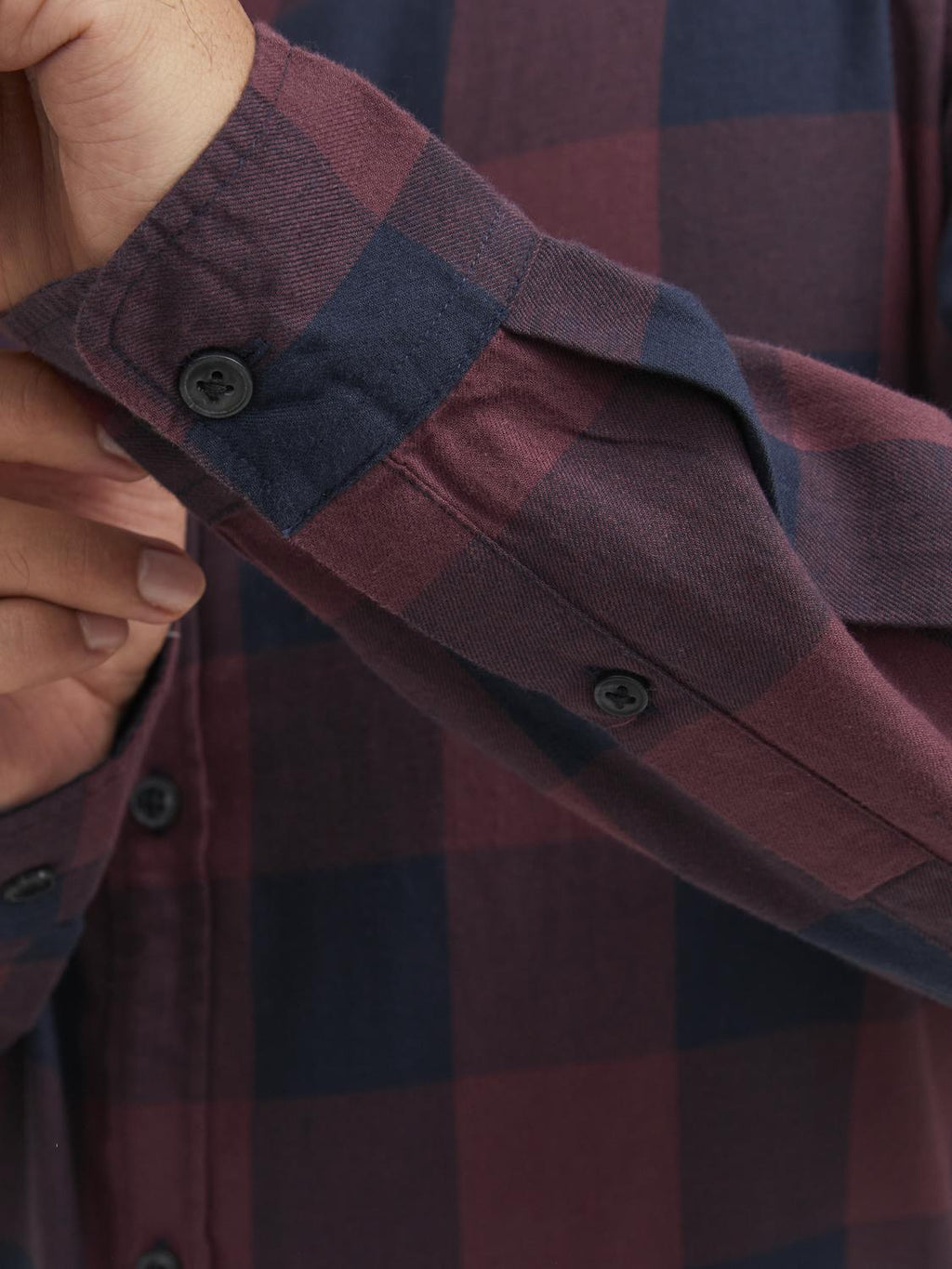 Jack & Jones Twill Checked Shirt With Long Sleeves For Men (JJEGINGHAM) in 5 Colours, L-XL