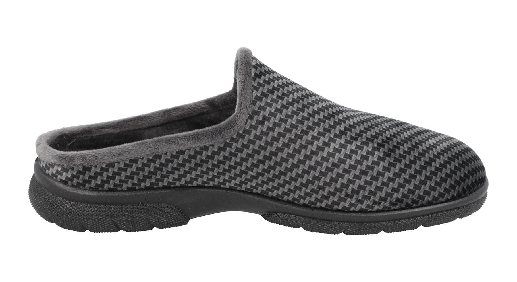 DB Shoes Men's 2V Fit Slip-On Stylish Mule in Grey/Black, Sizes 6 to 12