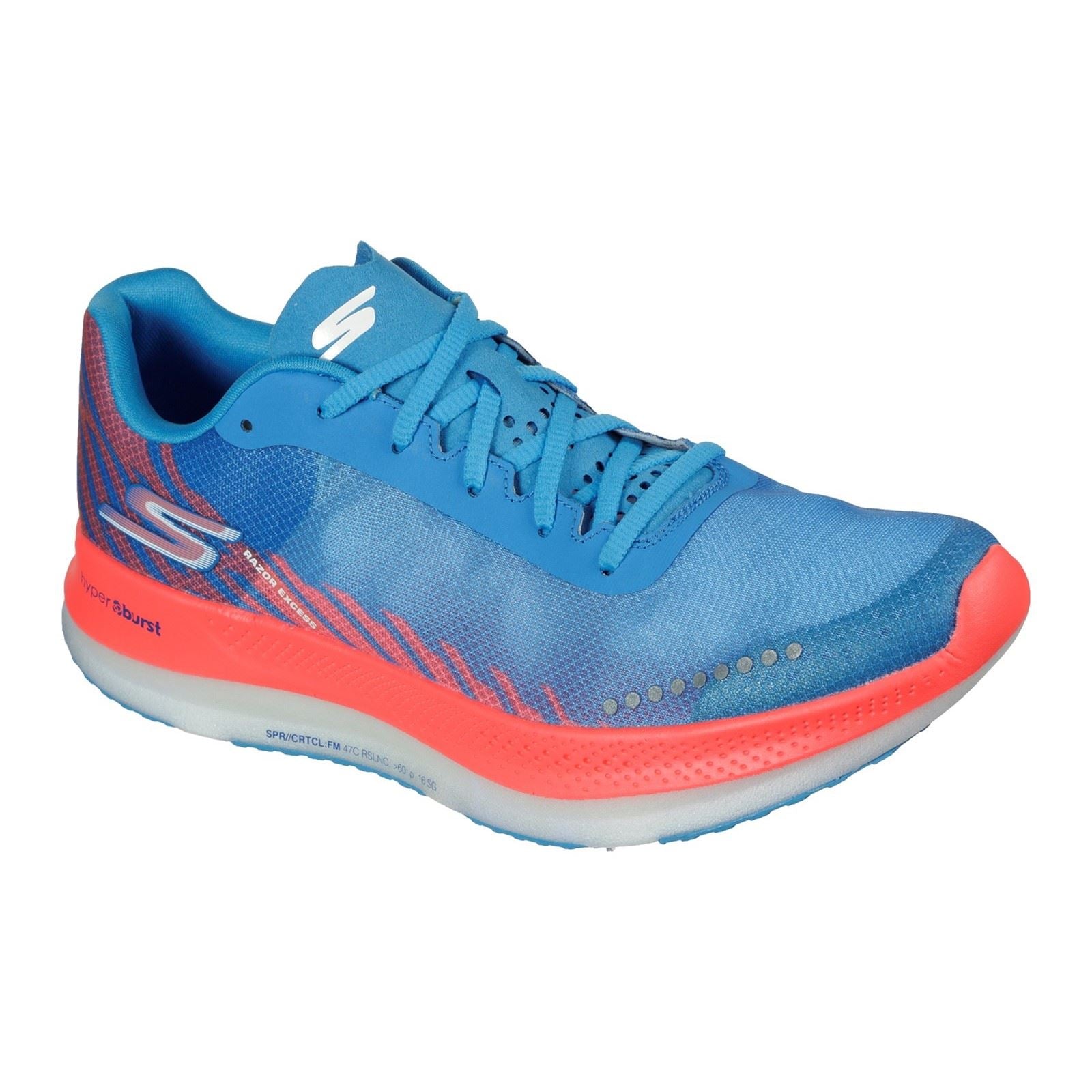 Skechers (GAR172004) Women's Go Run Razor Excess Sports Shoes in Blue/Coral 3 to 8