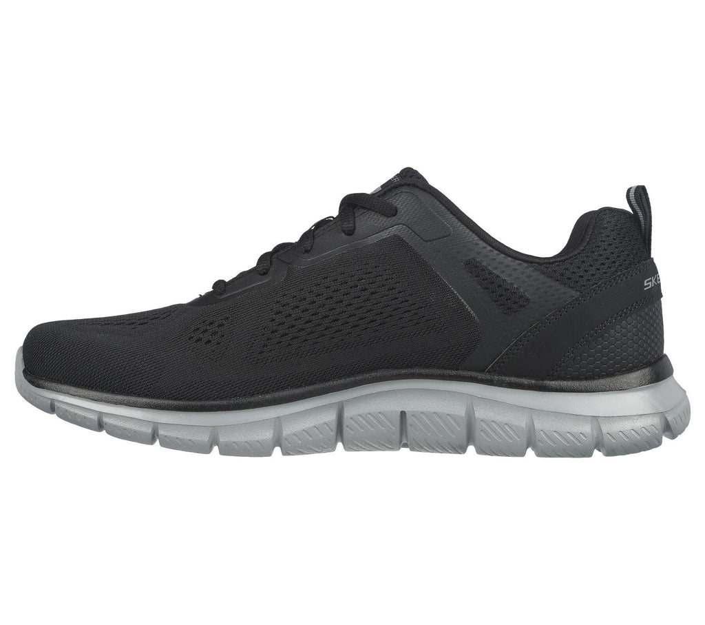 Skechers Men's Track - Broader Running Shoes in Black/Charcoal, Sizes 5.5 to 10.5