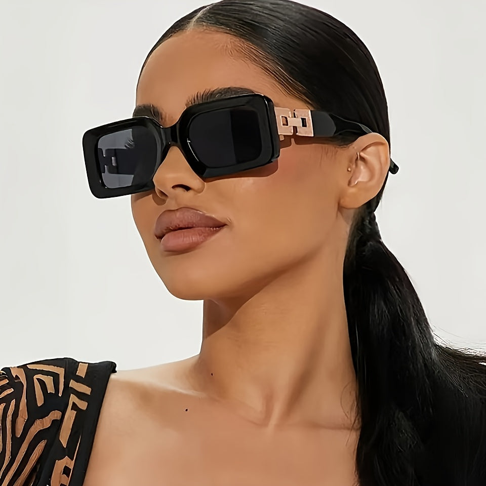 Women's Y2K-Inspired Square Fashion Glasses with PC Lenses & Polycarbonate Frame