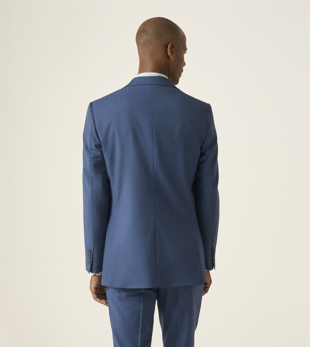 Skopes Remo Wool Rich Suit Tailored Fit Jacket For Men in Blue, 36S-62L