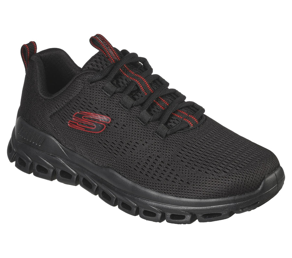 Skechers Men's Glide-Step Fasten Up Sneaker shoes in Black in UK 6 to UK 13