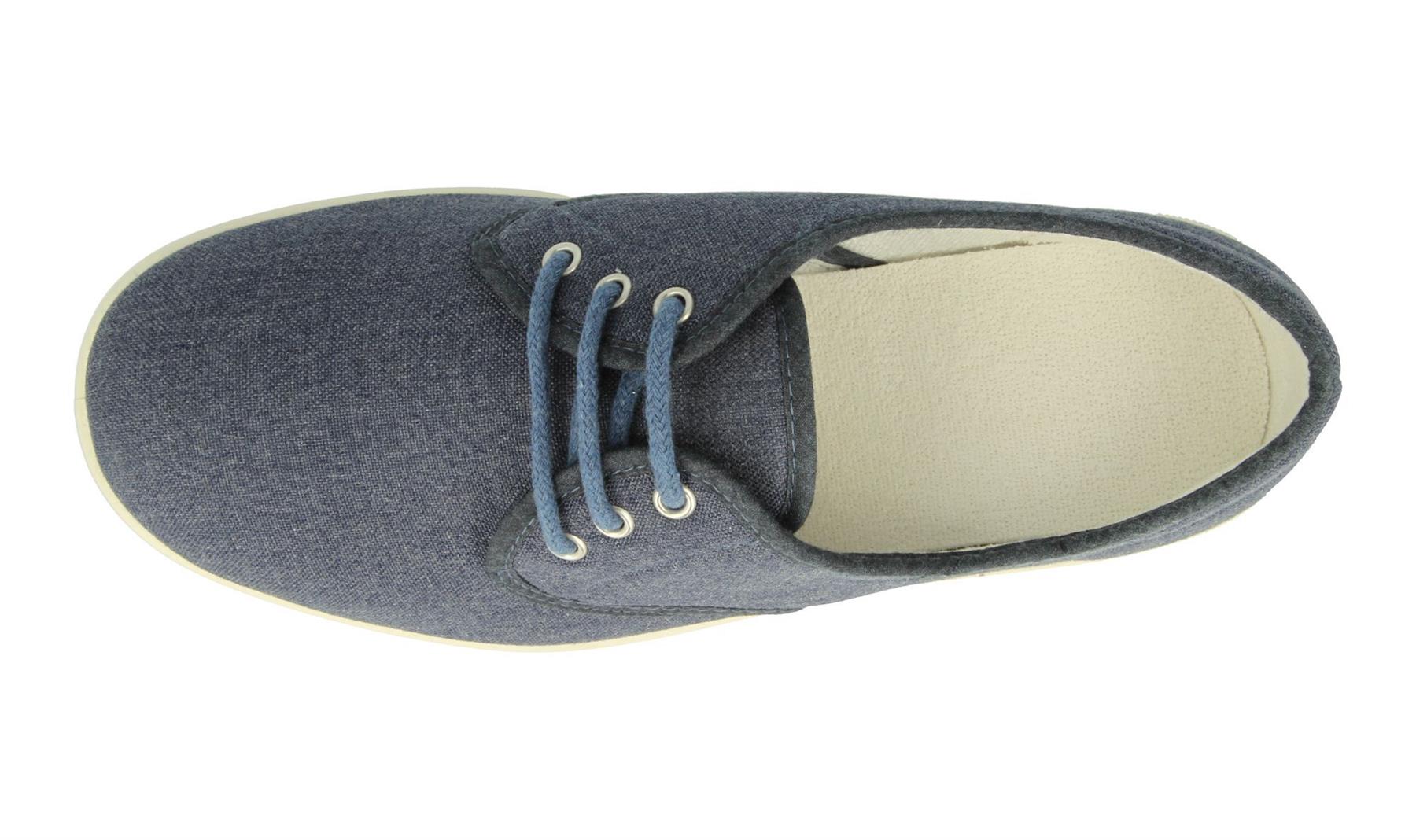 Men'S Canvas / Summer Shoes (Troon)6V Wide Fit By Db Shoes in Denim Blue
