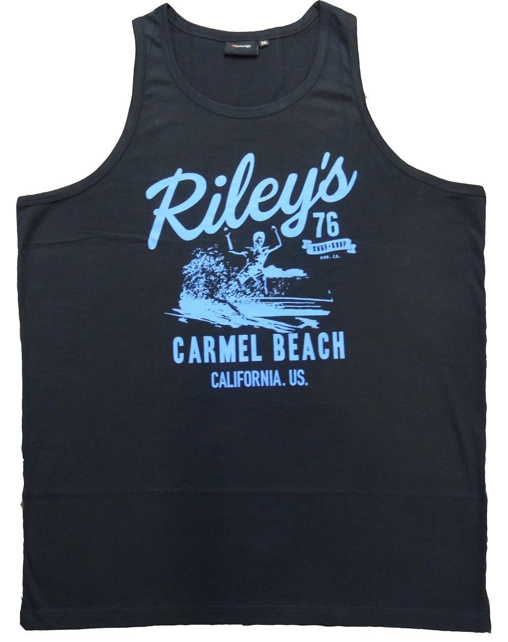 Espionage Combed Cotton Printed Muscle Vest (204) in Size 2XL to 8XL, 2 Options