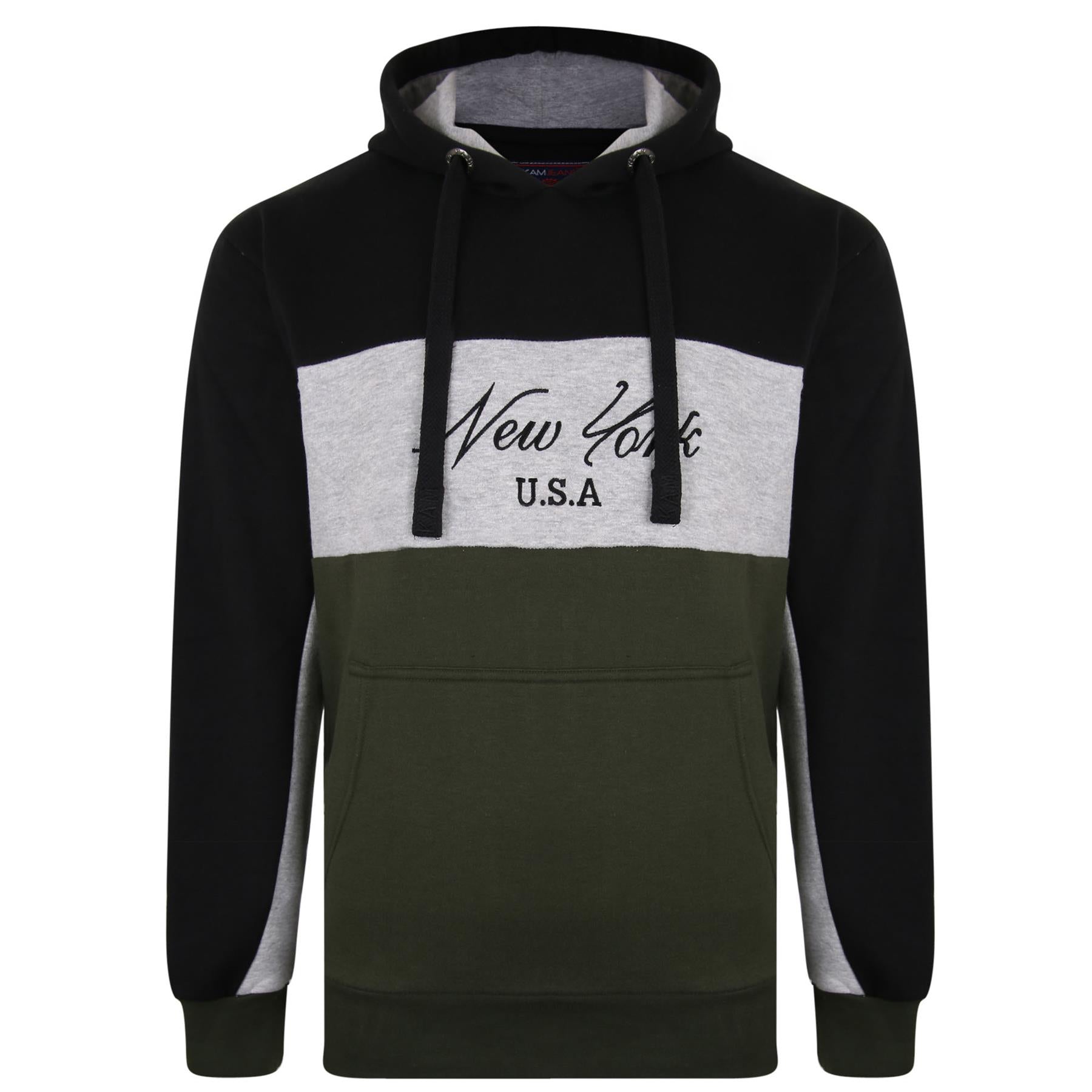 Kam Kbs7033 Ny Over The Head Contrast Block Hoodie 2XL-8XL
